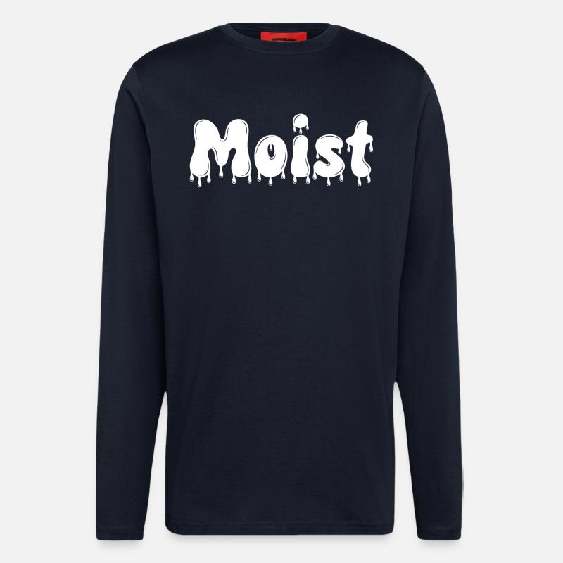 Moist Dripping Text - Longsleeve - made by SPREAD  - DARK NAVY