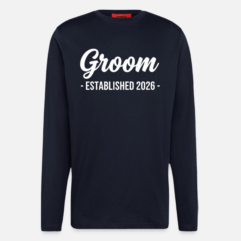 Groom 2026 Wedding Anniversary - Longsleeve - made by SPREAD  - DARK NAVY