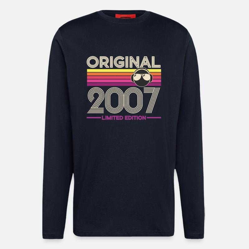 Original 2007 Édition Limitée Retro - Manches longues bio décontracté fabriqué en UE - DARK NAVY