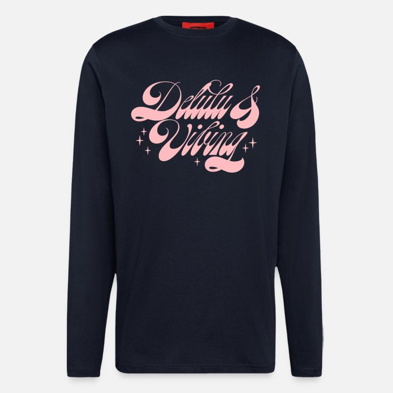 Delulu & Vibing - Langarmshirt - made by SPREAD  - DARK NAVY