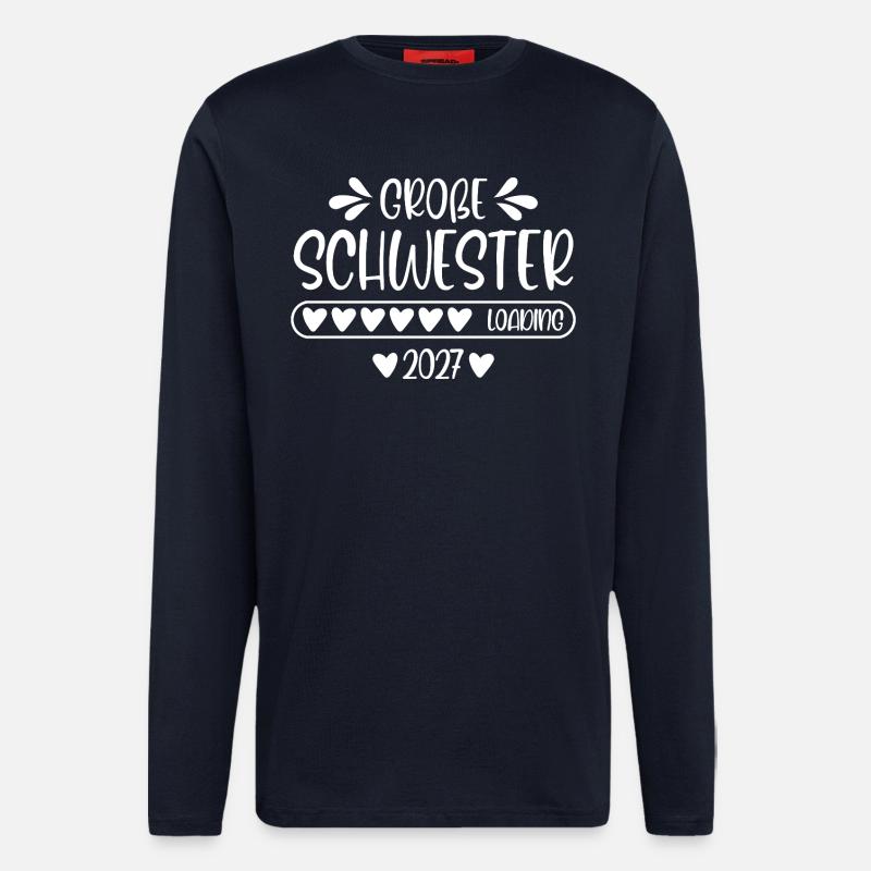 Große Schwester 2027 loading - Langarmshirt - made by SPREAD  - DARK NAVY
