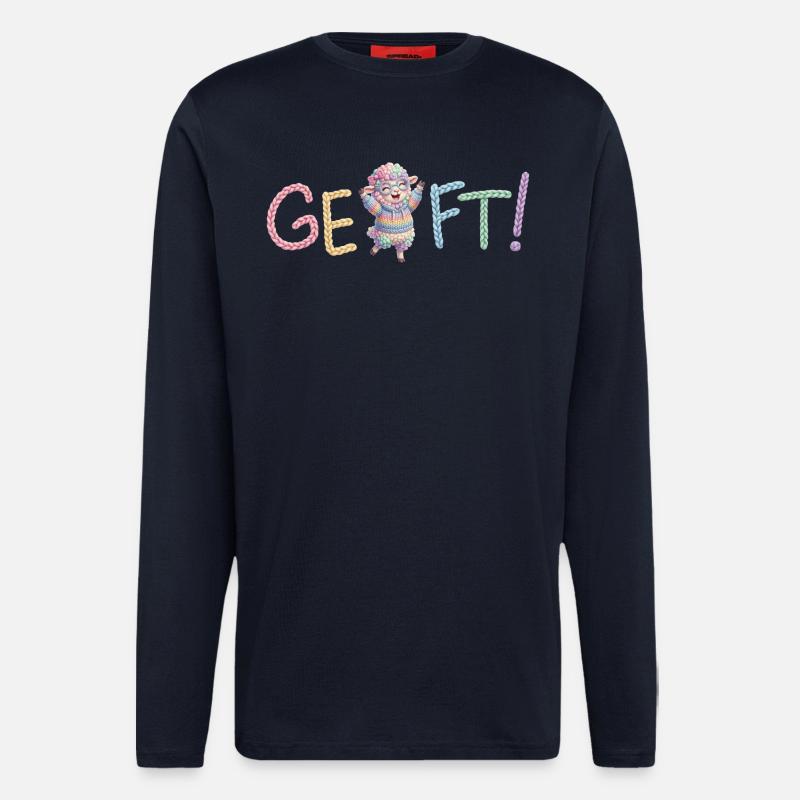 Geschafft! Schaf - Langarmshirt - made by SPREAD  - DARK NAVY