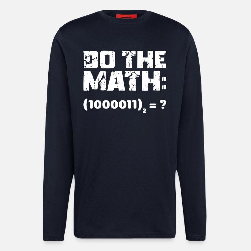 Do The Math Binary System - Longsleeve - made by SPREAD  - DARK NAVY