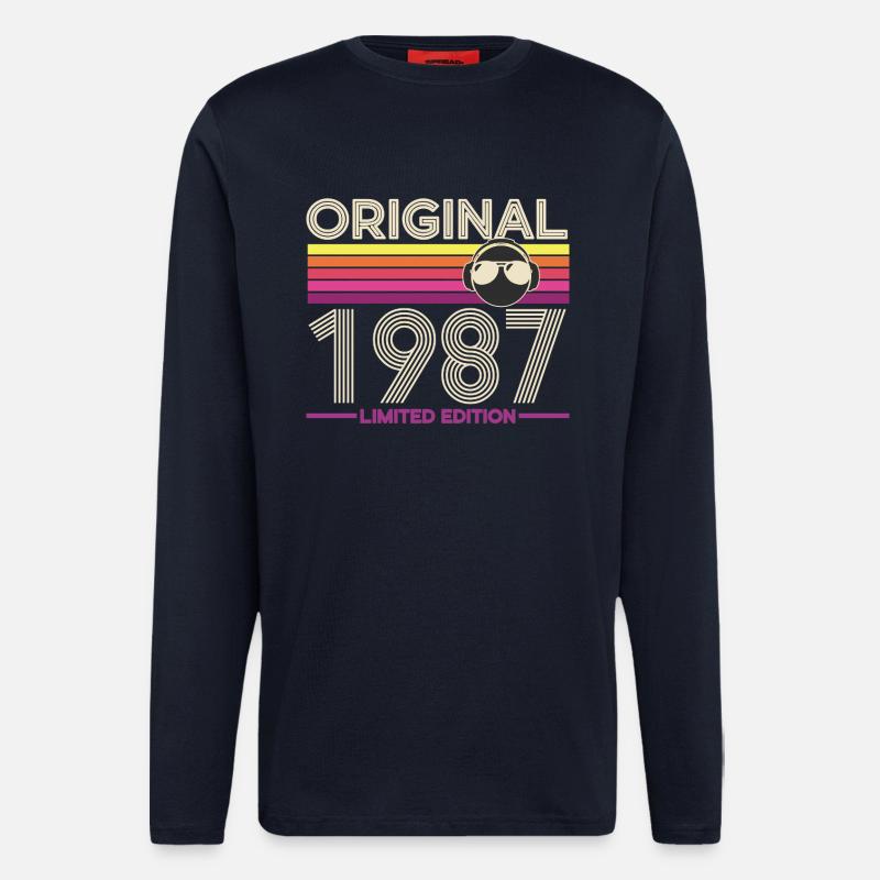 Original 1987 Édition Limitée - Manches longues bio décontracté fabriqué en UE - DARK NAVY