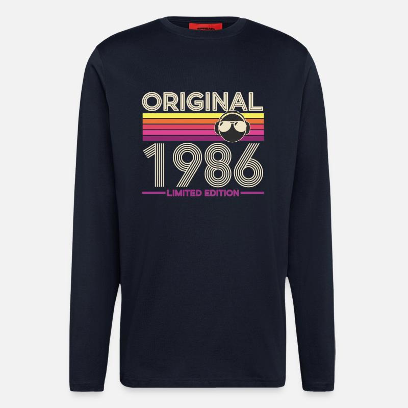 Original 1986 Edition Limitee - Manches longues bio décontracté fabriqué en UE - DARK NAVY