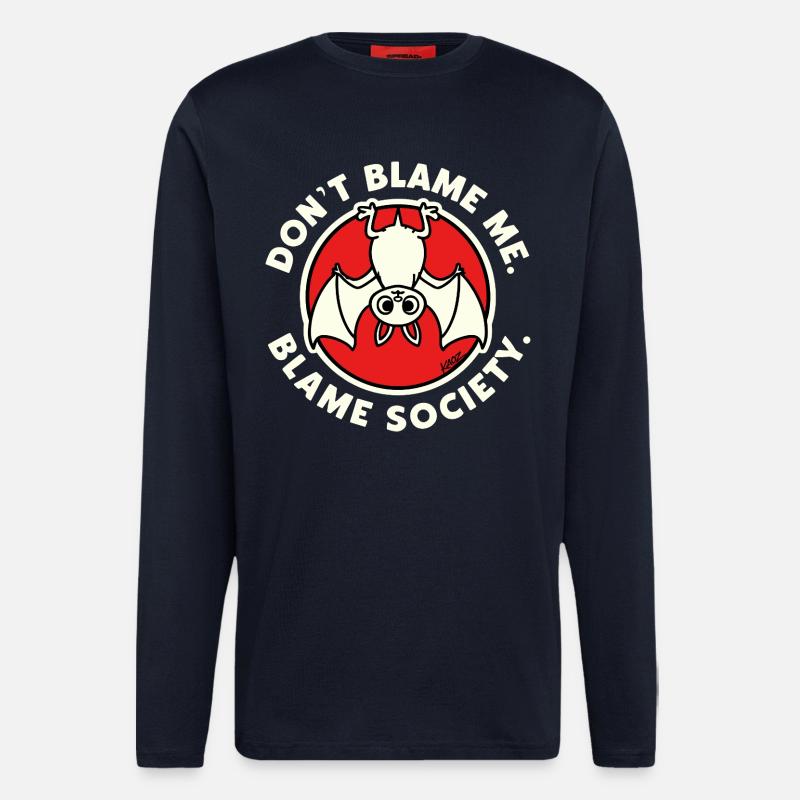 Don’t Blame Me Bat Society - Longsleeve - made by SPREAD  - DARK NAVY