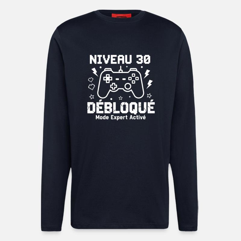 Niveau 30 Débloqué Mode Expert - Manches longues bio décontracté fabriqué en UE - DARK NAVY