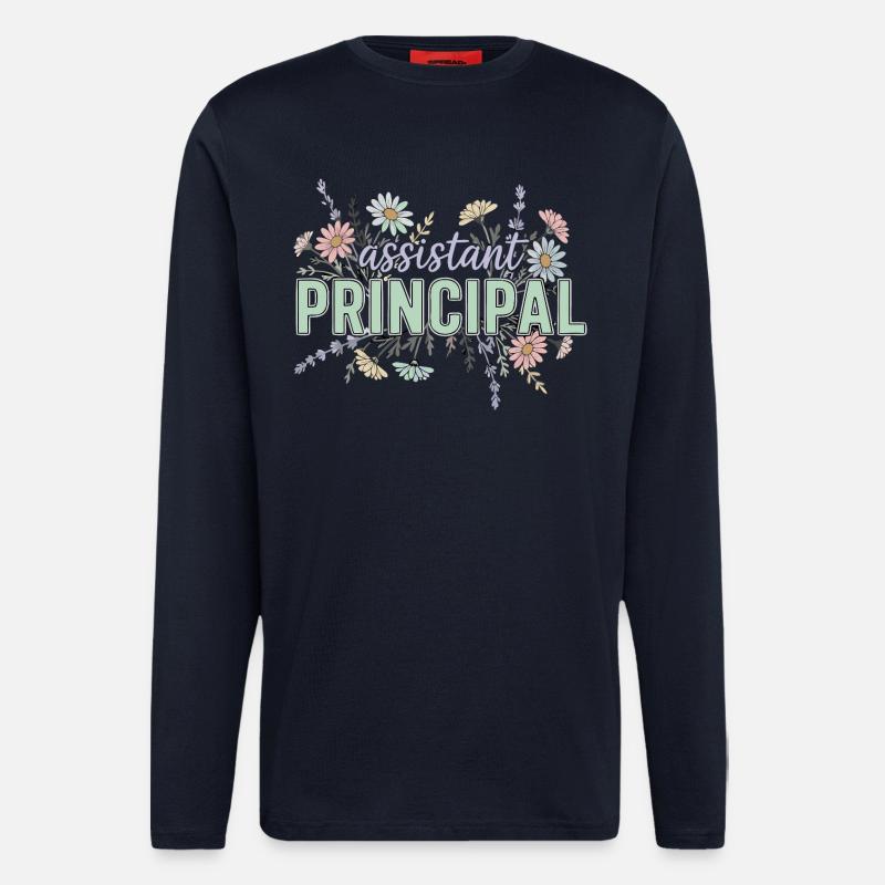 Vice Principal Assistant Flowers - Longsleeve - made by SPREAD  - DARK NAVY