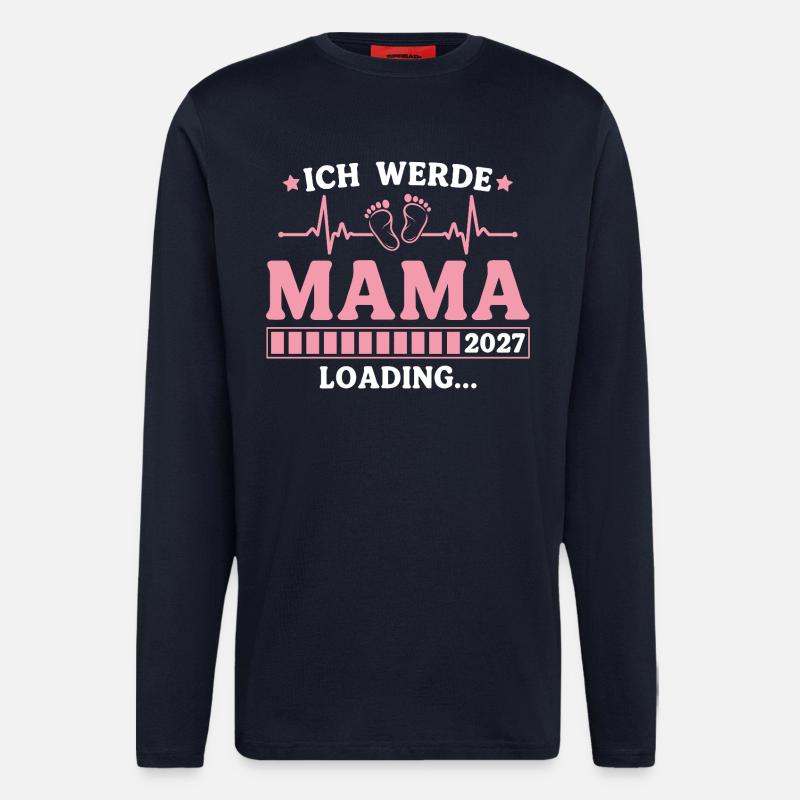 Ich werde Mama 2027 – Werdende Mutter - Langarmshirt - made by SPREAD  - DARK NAVY