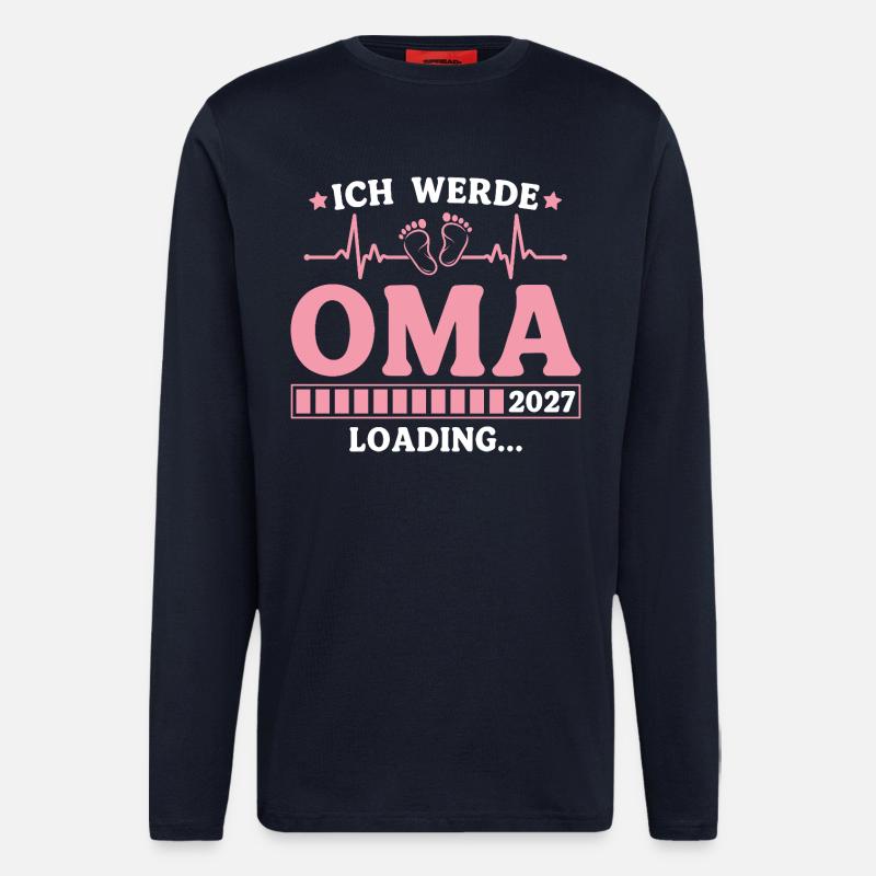 Ich werde Oma 2027 – Werdende Großmutter - Langarmshirt - made by SPREAD  - DARK NAVY