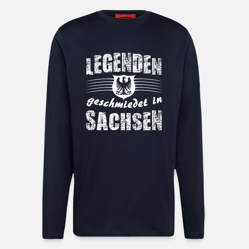 Legenden aus Sachsen - Langarmshirt - made by SPREAD  - DARK NAVY