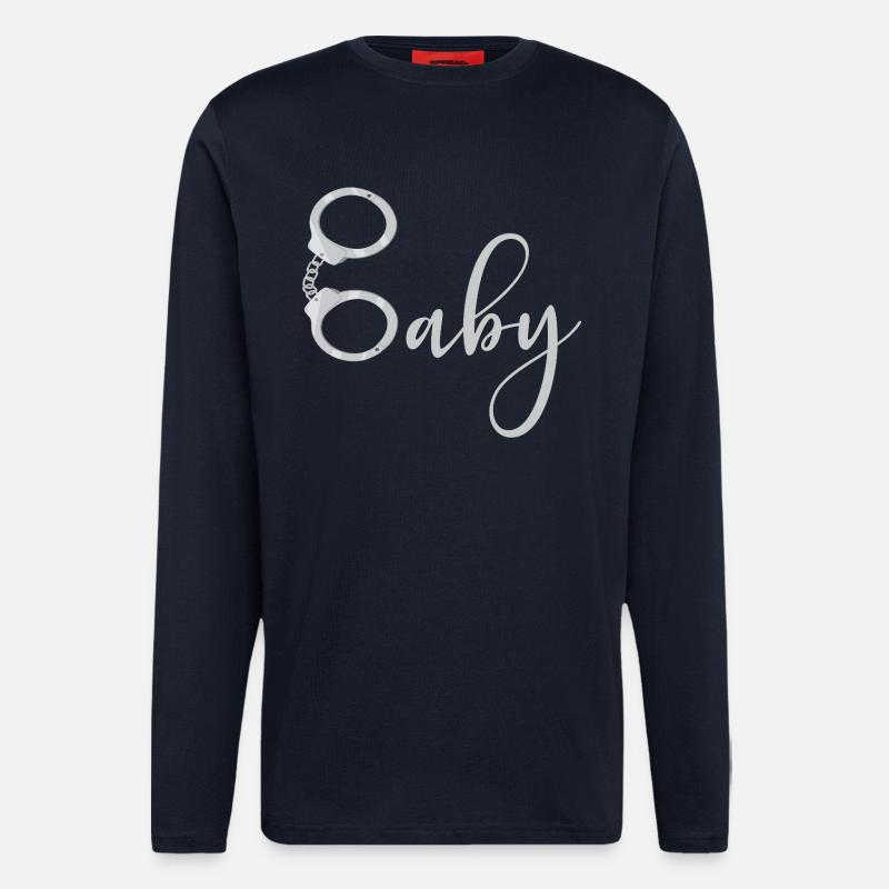 Menottes bébé - Manches longues bio décontracté fabriqué en UE - DARK NAVY
