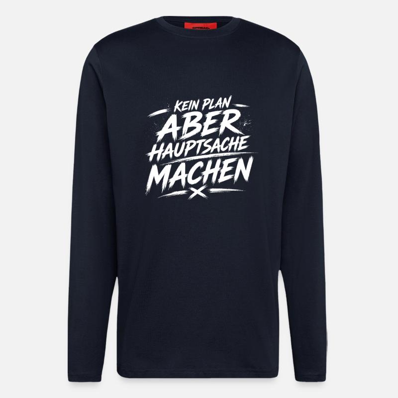 No plan but do - Longsleeve - made by SPREAD - DARK NAVY