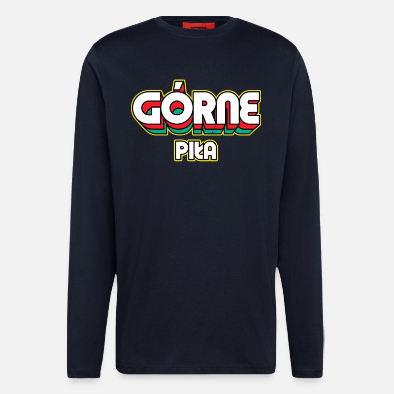 Górne Piła. Retro District Name - Longsleeve - made by SPREAD  - DARK NAVY