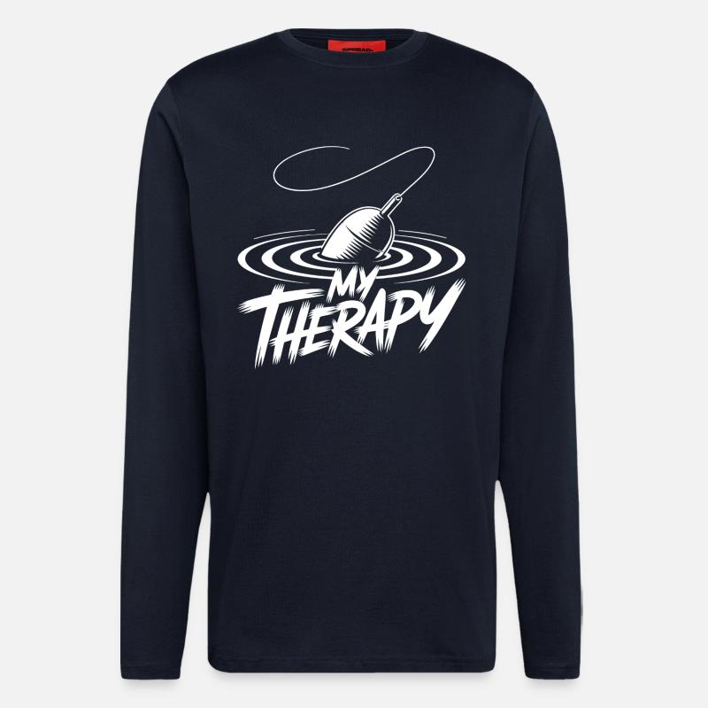 Fishing Therapy - Longsleeve - made by SPREAD  - DARK NAVY