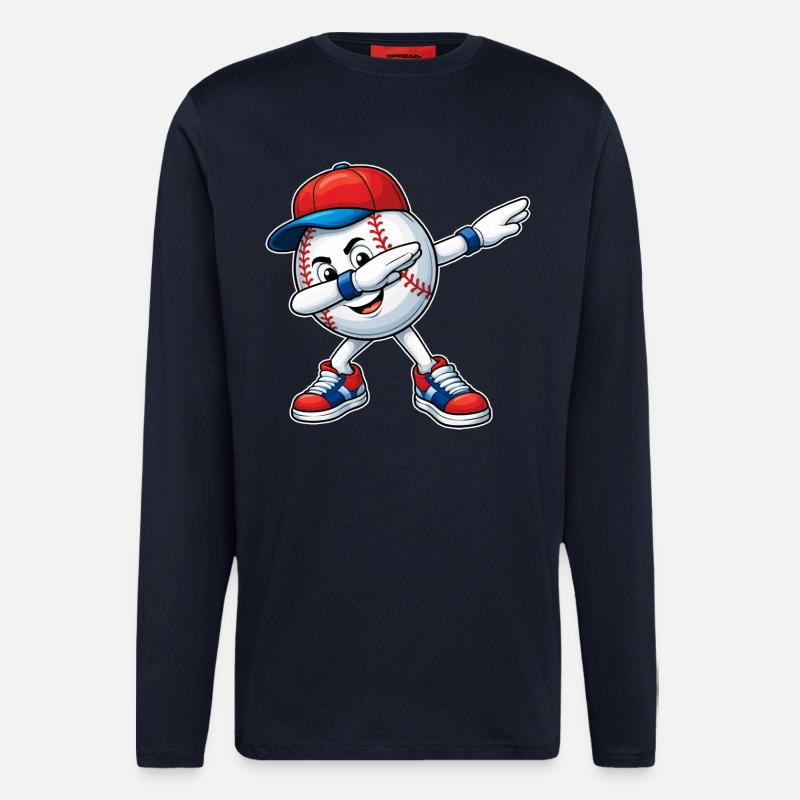 Dabbing Baseball - Langarmshirt - made by SPREAD  - DARK NAVY
