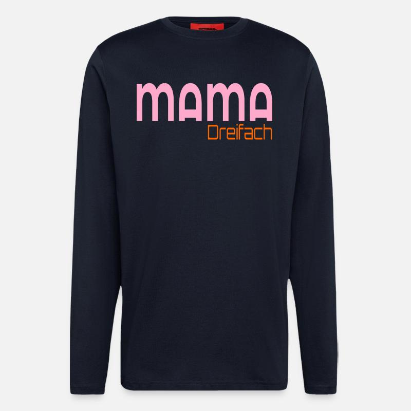 Dreifach Mama - Langarmshirt - made by SPREAD  - DARK NAVY