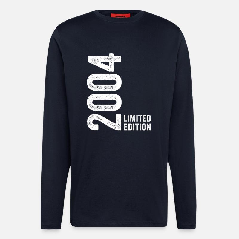 2004 Édition Limitée 22 ans anniversaire - Manches longues bio décontracté fabriqué en UE - DARK NAVY