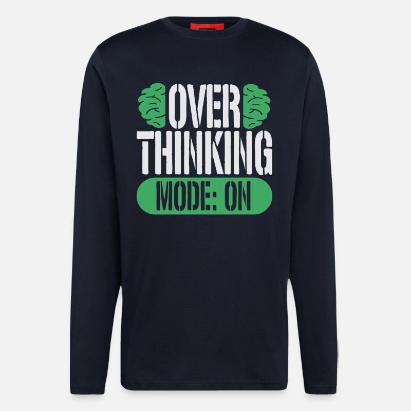 Angststörung Angststörungen Overthinking Mode On - Langarmshirt - made by SPREAD  - DARK NAVY