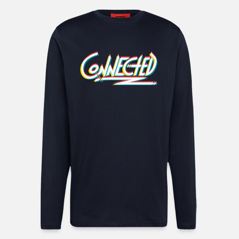 Connected_white_prism - Longsleeve - made by SPREAD  - DARK NAVY