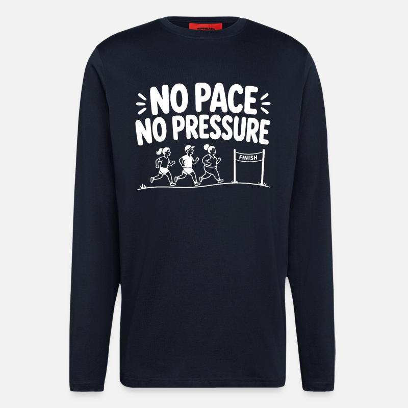 No Pace No Pressure - Longsleeve - made by SPREAD  - DARK NAVY