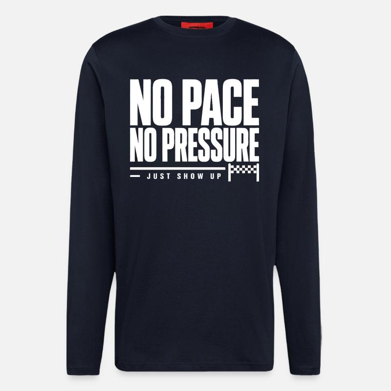 No Pace No Pressure - Longsleeve - made by SPREAD  - DARK NAVY