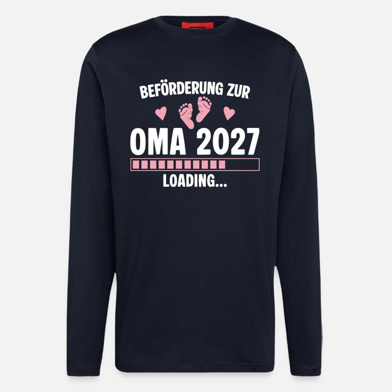 Beförderung zur Oma 2027 - Loading Nachwuchs - Langarmshirt - made by SPREAD  - DARK NAVY