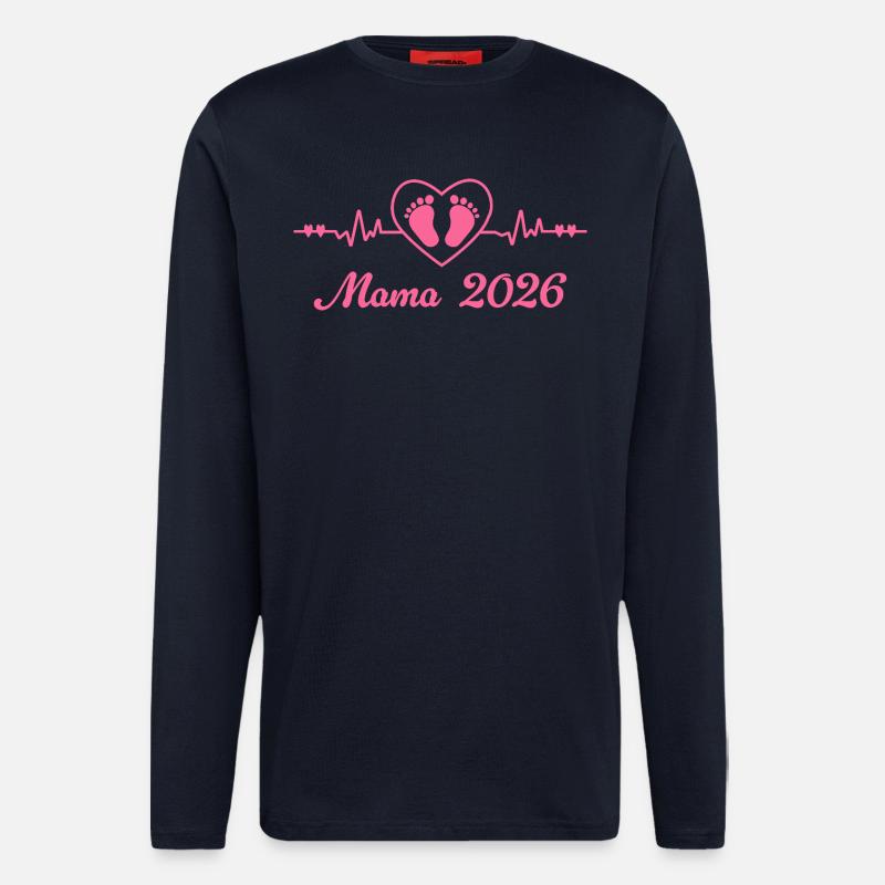 Mama 2026 Schwangerschaft Werdende Mutter - Langarmshirt - made by SPREAD  - DARK NAVY