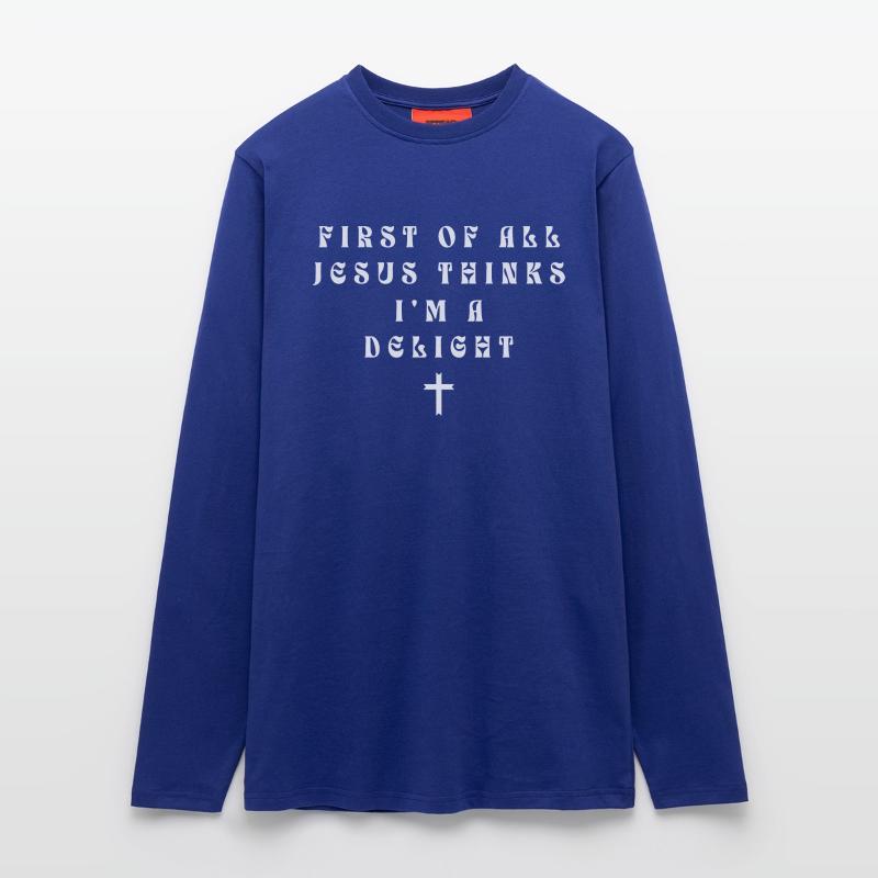 Zunächst einmal denkt Jesus, ich bin eine Freude Langarmshirt - made by SPREAD 