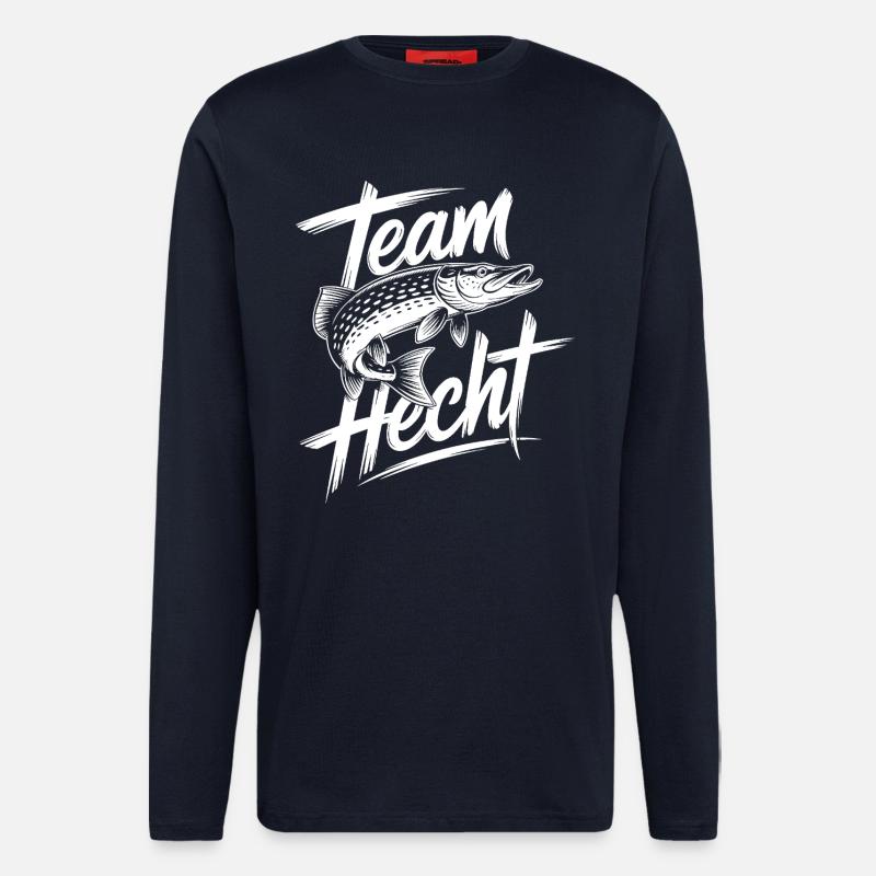 jumping pike - Longsleeve - made by SPREAD  - DARK NAVY
