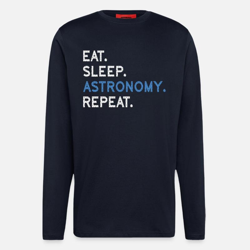 Eat Sleep Astronomy Repeat - Langarmshirt - made by SPREAD  - DARK NAVY