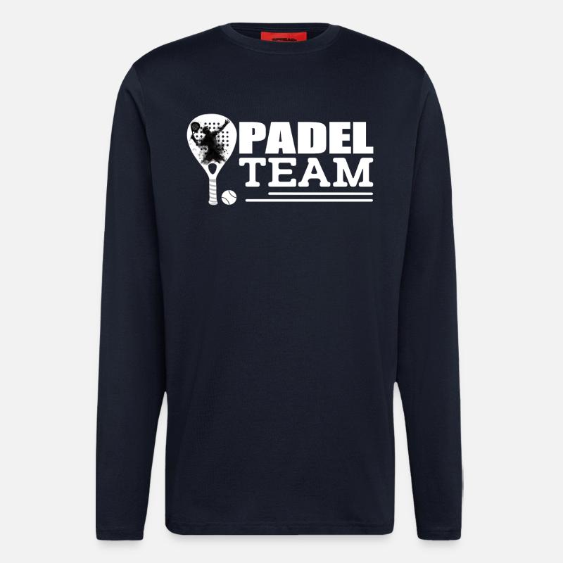 Padel - Manches longues bio décontracté fabriqué en UE - DARK NAVY
