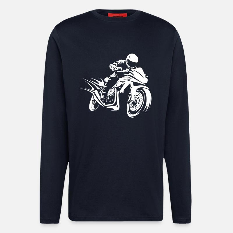 Motorcycle Motorcycle Rider - Longsleeve - made by SPREAD  - DARK NAVY