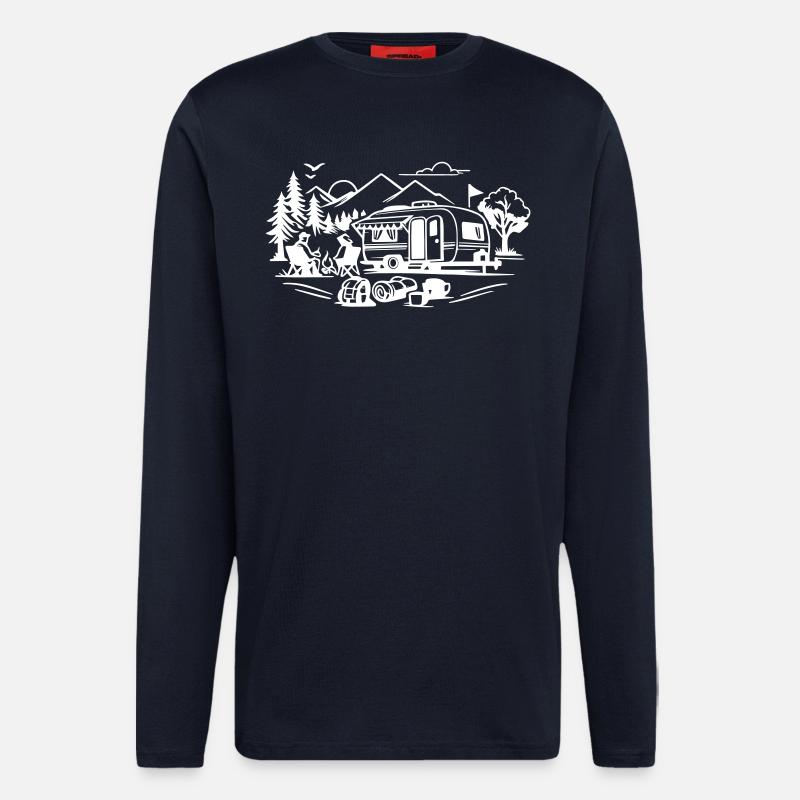 Camping - Langarmshirt - made by SPREAD  - DARK NAVY
