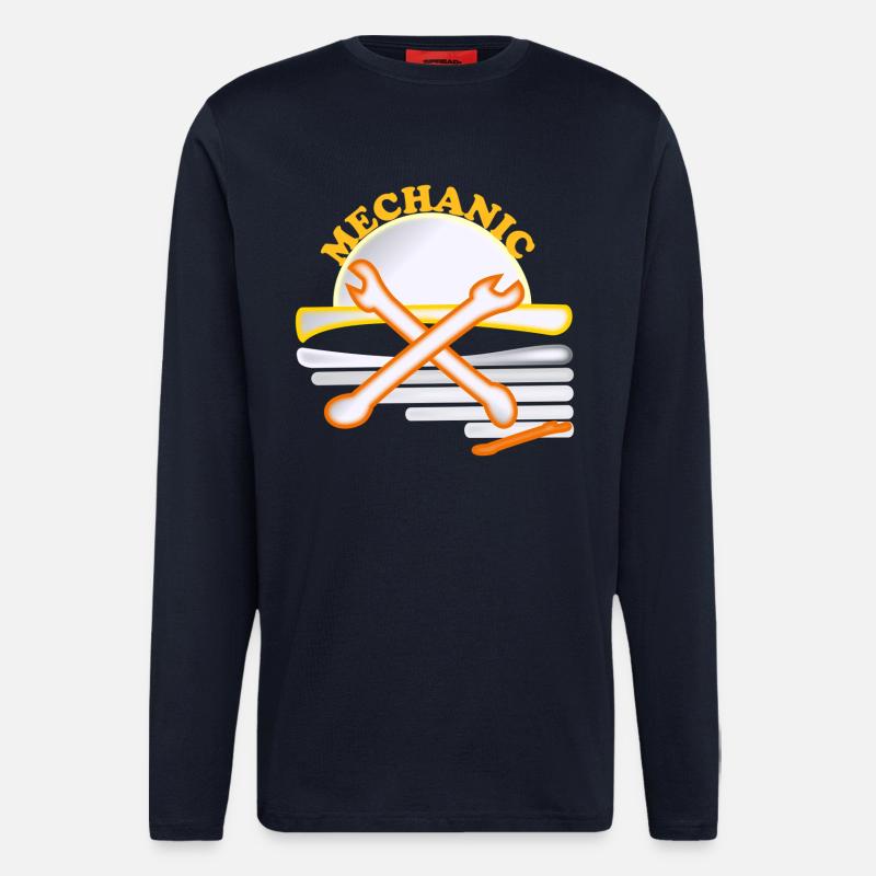 clé à molette - Manches longues bio décontracté fabriqué en UE - DARK NAVY