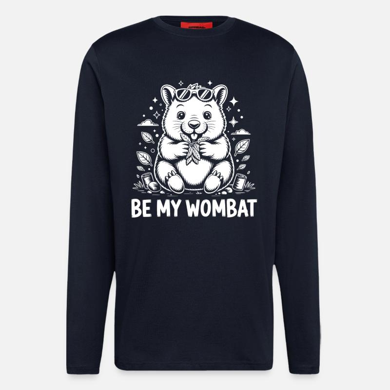 Lustiger Wombat - Langarmshirt - made by SPREAD  - DARK NAVY