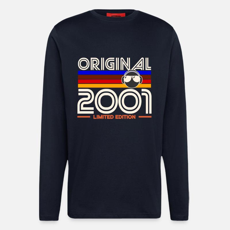 Original 2001 Limited Edition - Manches longues bio décontracté fabriqué en UE - DARK NAVY