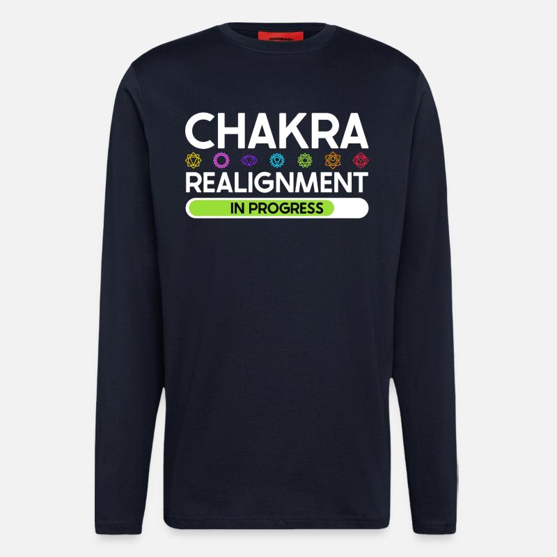 Chakra Alignment - Energy in Flow - Longsleeve - made by SPREAD  - DARK NAVY