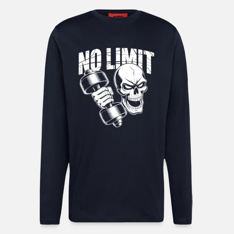 No Limit Gym - Longsleeve - made by SPREAD  - DARK NAVY