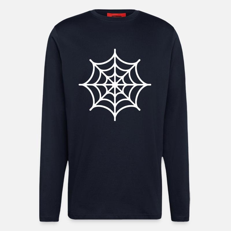 Araignée Toile d’Araignée - Manches longues bio décontracté fabriqué en UE - DARK NAVY