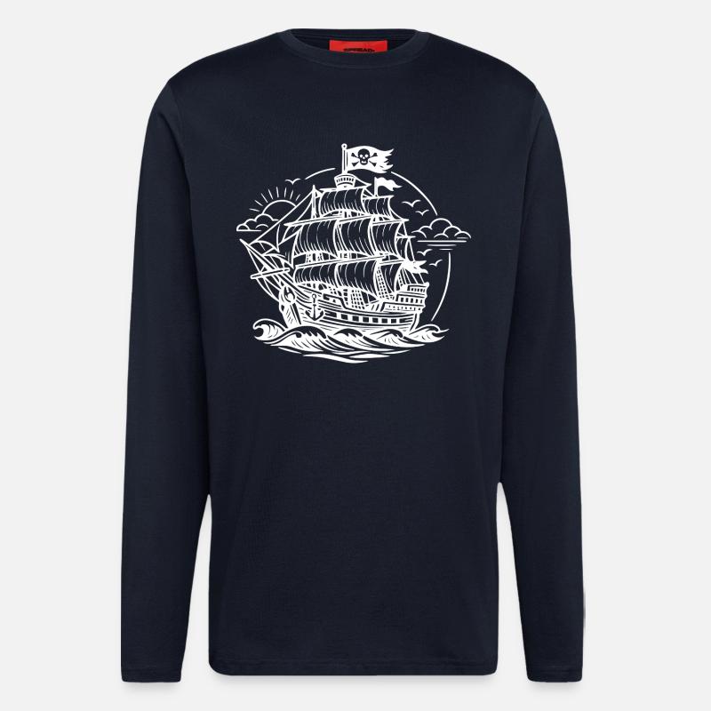 Pirate ship - Longsleeve - made by SPREAD - DARK NAVY