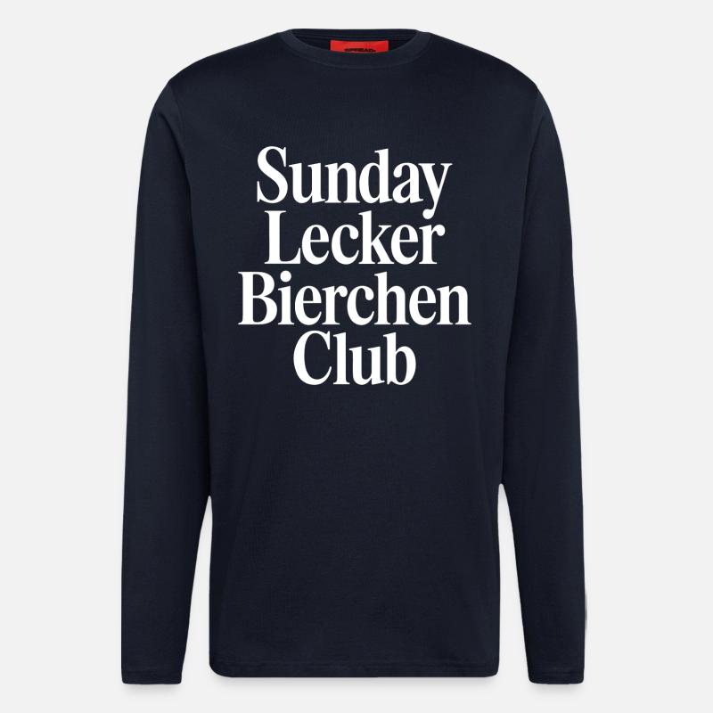 Sunday Lecker Bierchen Club - Langarmshirt - made by SPREAD  - DARK NAVY
