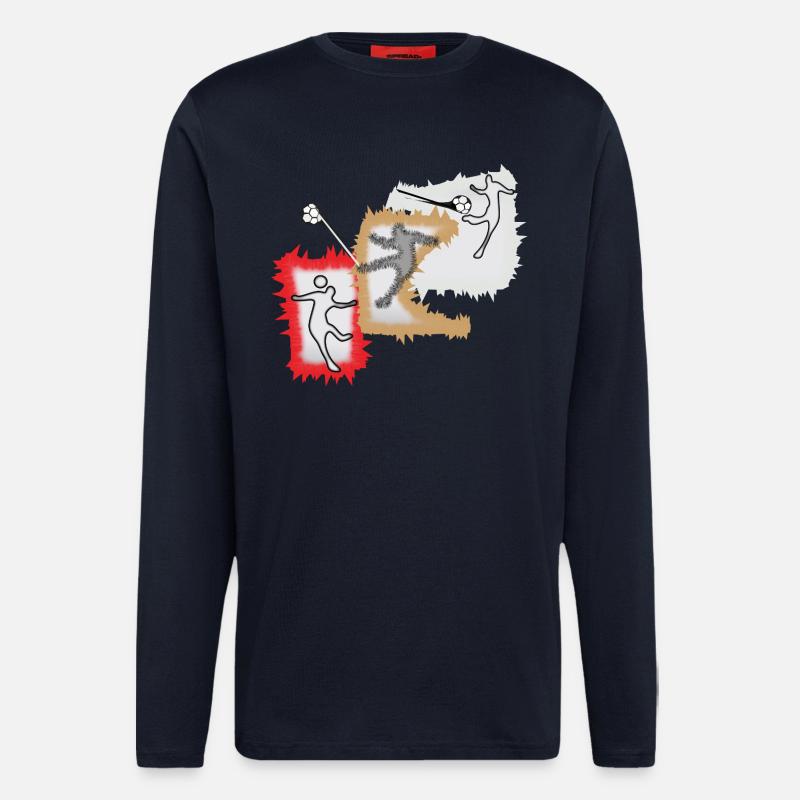 Dynamischer Ballspieler - Langarmshirt - made by SPREAD  - DARK NAVY