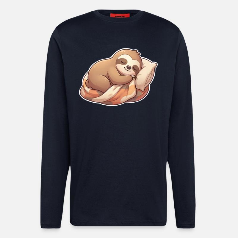 Faultier Schlafen - Langarmshirt - made by SPREAD  - DARK NAVY