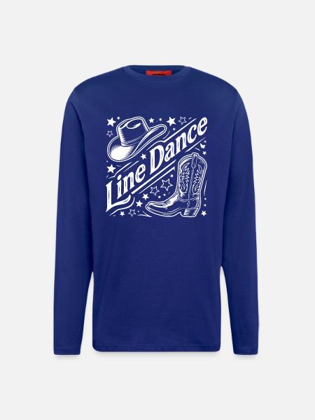 Line Dance Western Graphic - Longsleeve - made by SPREAD - DARK NAVY