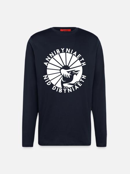 Annibyniaeth Nid Dibyniaeth - Langarmshirt - made by SPREAD - DARK NAVY