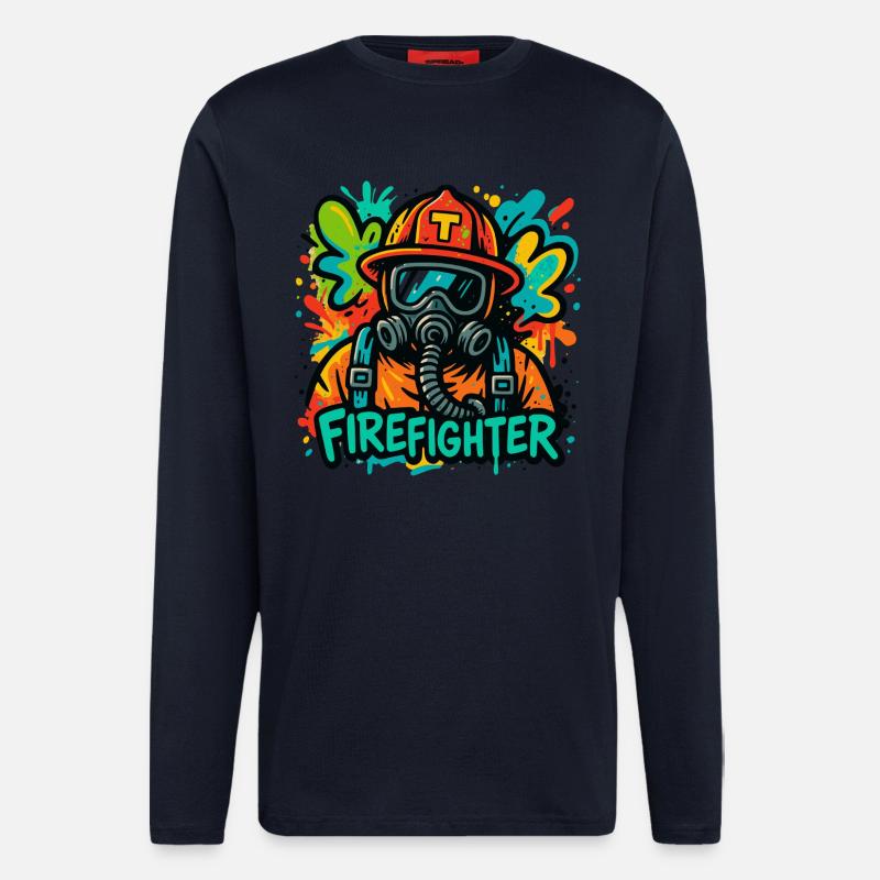 Code Red - Streetstyle Fire Unit - Langarmshirt - made by SPREAD  - DARK NAVY