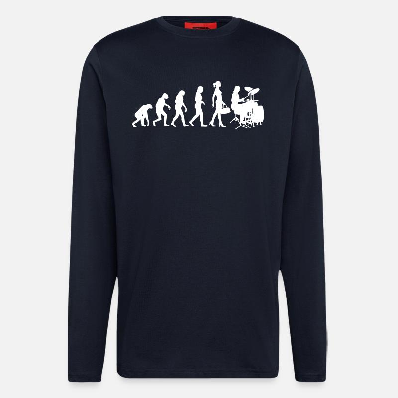 Evolution Schlagzeugerin Percussion Drummer Lady - Longsleeve - made by SPREAD  - DARK NAVY