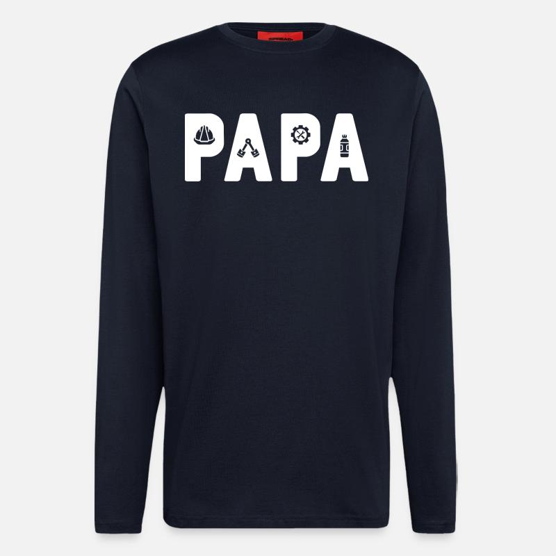 PAPA Engineer: The Mechanical Dad - Longsleeve - made by SPREAD  - DARK NAVY