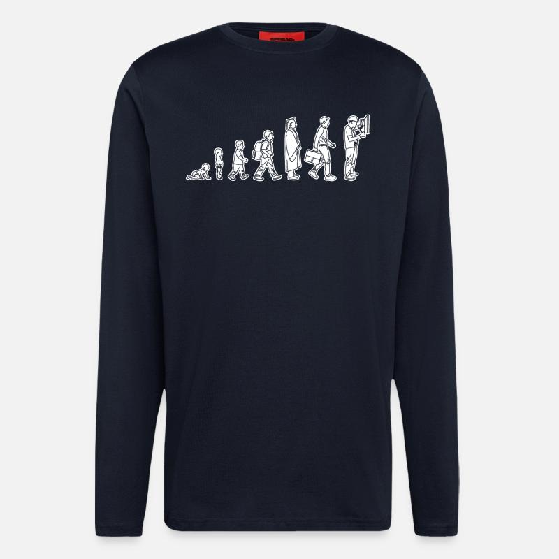 De l’enfant à l’électricien - Manches longues bio décontracté fabriqué en UE - DARK NAVY